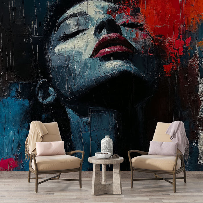 Tapet portrett | Intens følelse med levende fargetoner