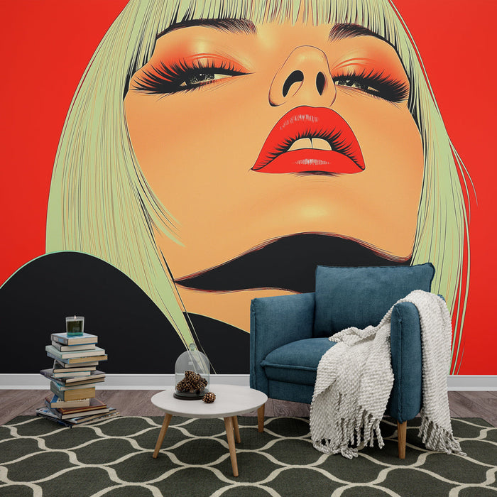 Fototapet stiliseret portræt | Elegance og dristighed