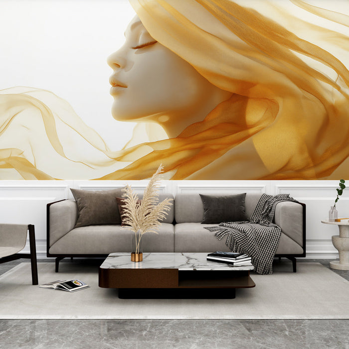 Mural Wallpaper portrait | Poetic veil in panoramic