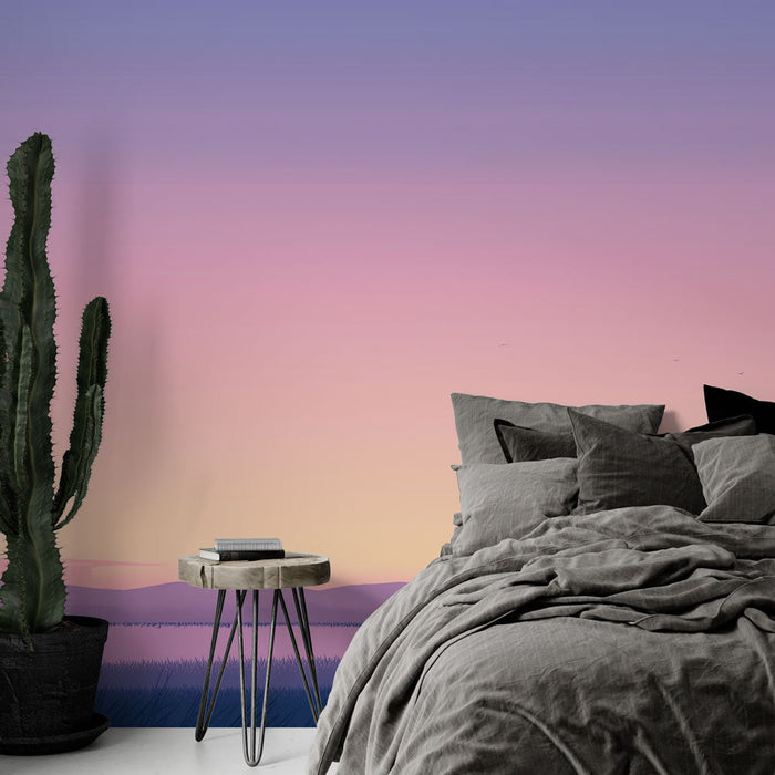 Foto Behang prairie | Bij zonsondergang