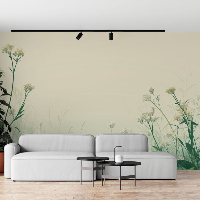 Nástěnná tapeta prairie | Jemnost divokých květin v akvarelu