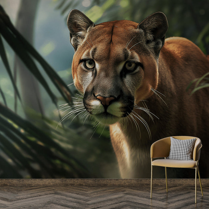 Foto Behang puma in de jungle | Panoramafoto