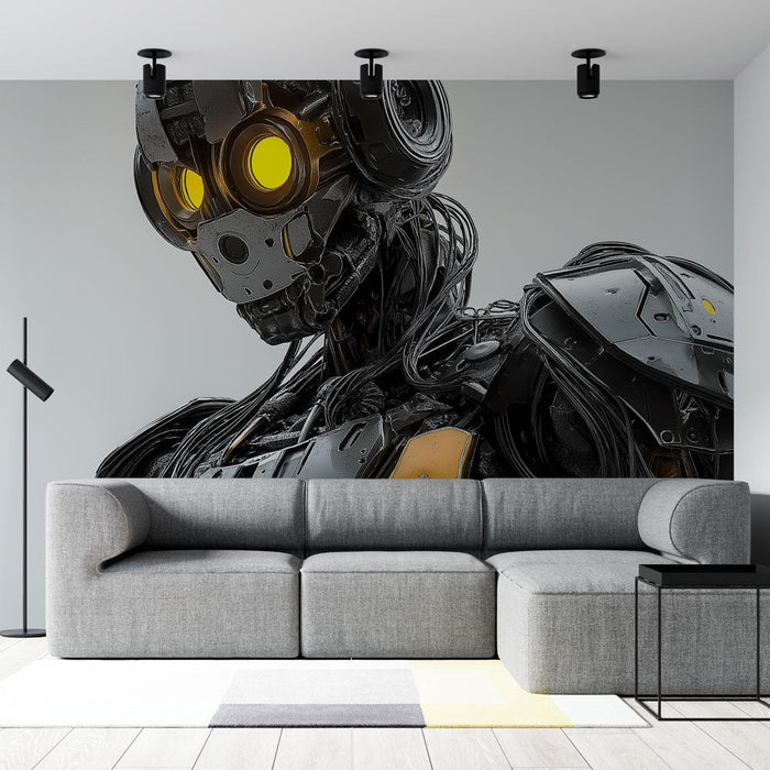 Foto Behang robot | Robuust en verfijnd met lichtgevende elementen