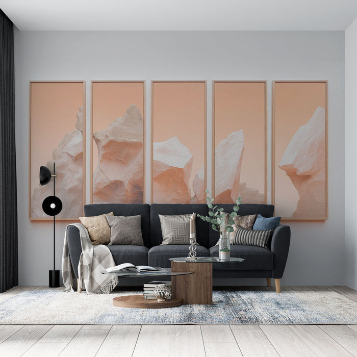 Tapetti rock | Koostumus kallioiden muodostelmista pehmeissä sävyissä