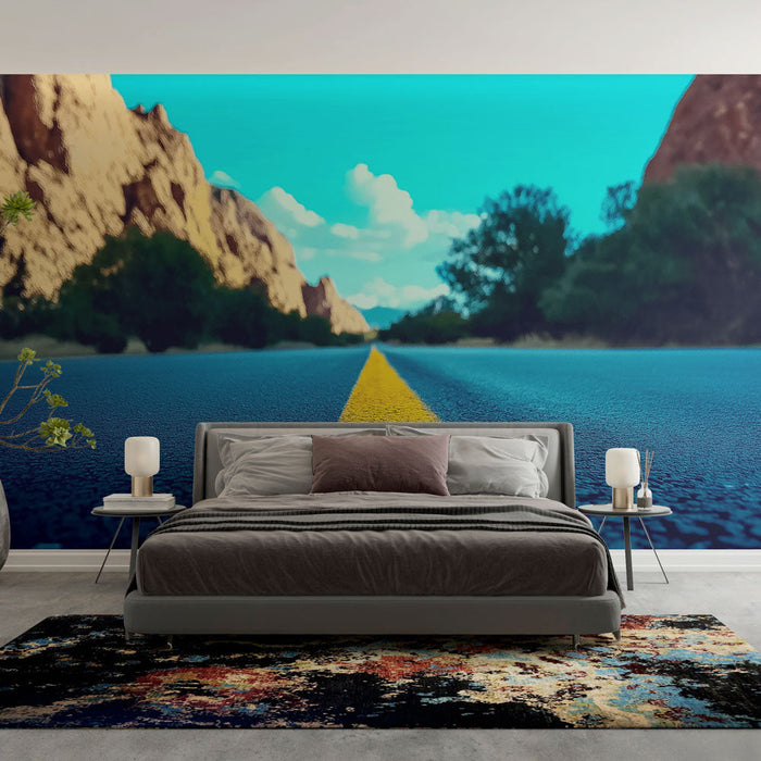 Fotótapéta-út | Egy festői út a hegyek között és az ég kékje között