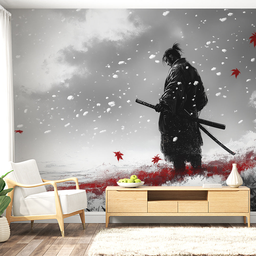 Arazzo Giapponese ABAKUHAUS Samurai – 140x230 Cm, Microfibra, Lavabile, Per Camera E Soggiorno (Salmon Umber)