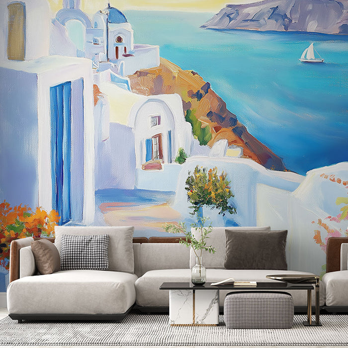 Mural Wallpaper Santorini | View of Santorini