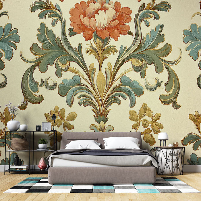 Tapeta shabby chic | Cvjetna elegancija s šarenim uzorcima