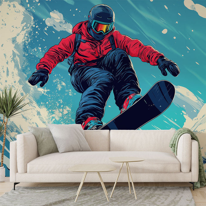 Seinapilt lumelauaga | Seikleja libisemas üle lumiste mägede