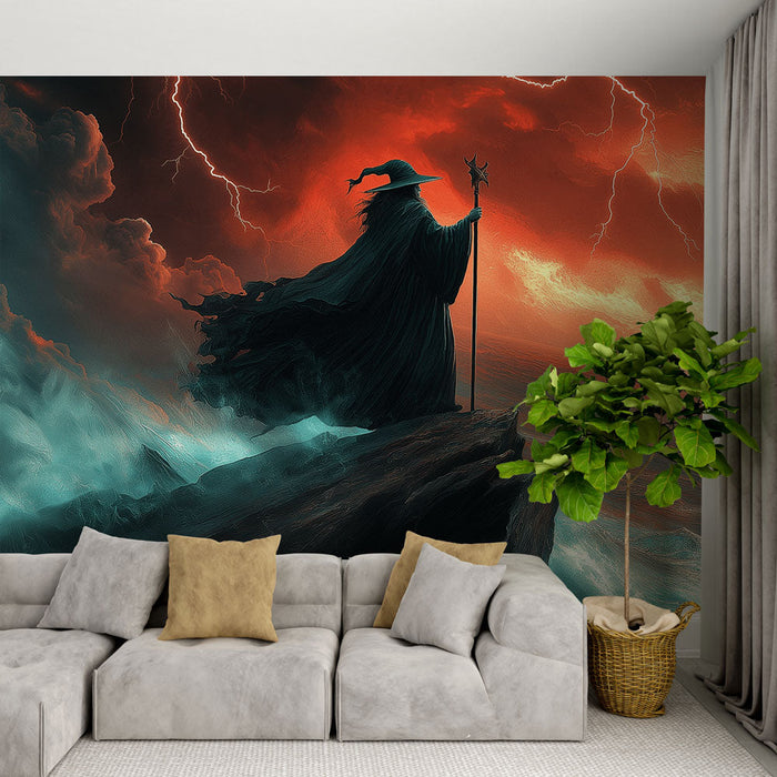 Tapeta czarodziej | Tajemniczy magik w obliczu burzy