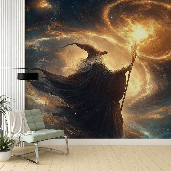 Tapet vrajitor | Un mag misterios într-un cosmos în flăcări