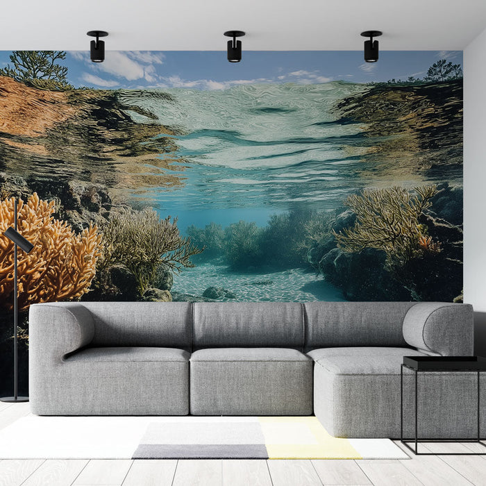Fototapet underwater | Akvatisk dekoration med koraller och havsbottnar