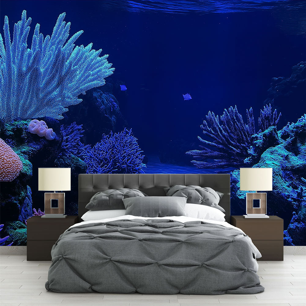 Papel de parede subaquático | Paisagem subaquática colorida com corais —  WonderMural, image size:1000x1000