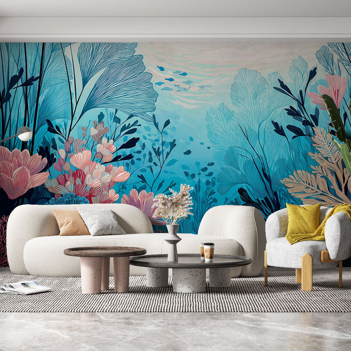 Podvodní tapeta | Ponor do oceánu elegantních mořských květin
