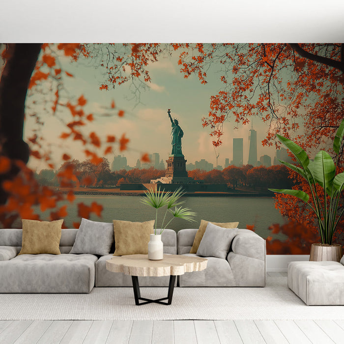 Фототапет Статуя на свободата | Есенна зеленина