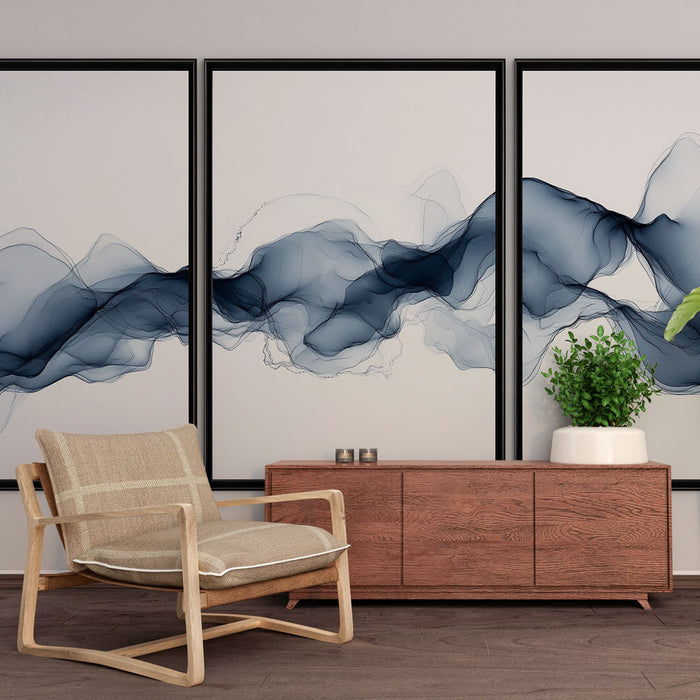 Тапет, имитиращ вода | Светли вълни в оттенъци на синьо