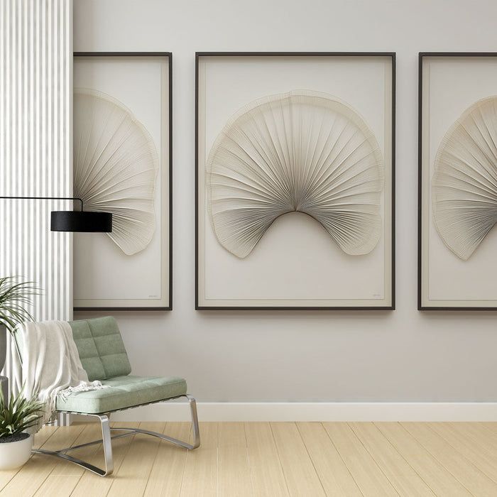 Mural Wallpaper tableau imitation | Κομψή αφαιρετική αφήγηση σε σχήμα ανεμιστήρα