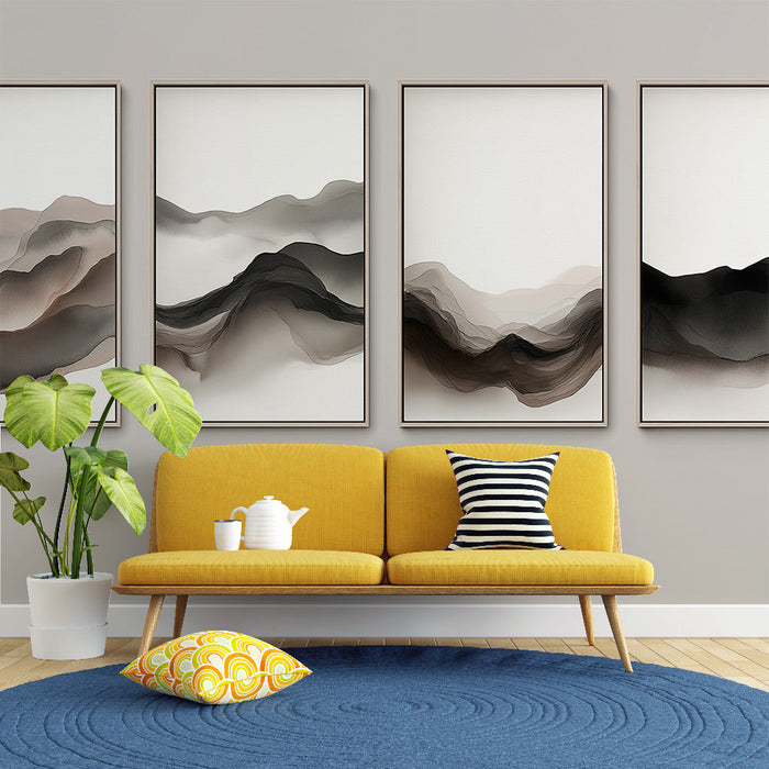 Fototapete Malerei Imitation | Elemente von rollenden Landschaften in neutralen Farbtönen