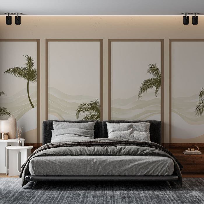 Fototapeet maalimise imitatsioon | Palmid rahustaval pastelsel taustal