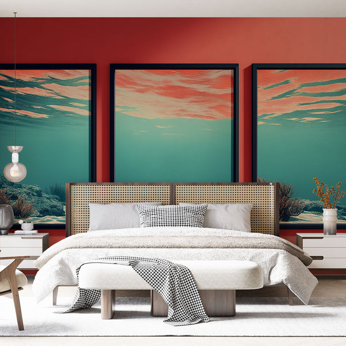 Fototapet imitasjonsmaling | Beroligende undervannsscene med fargerike koraller