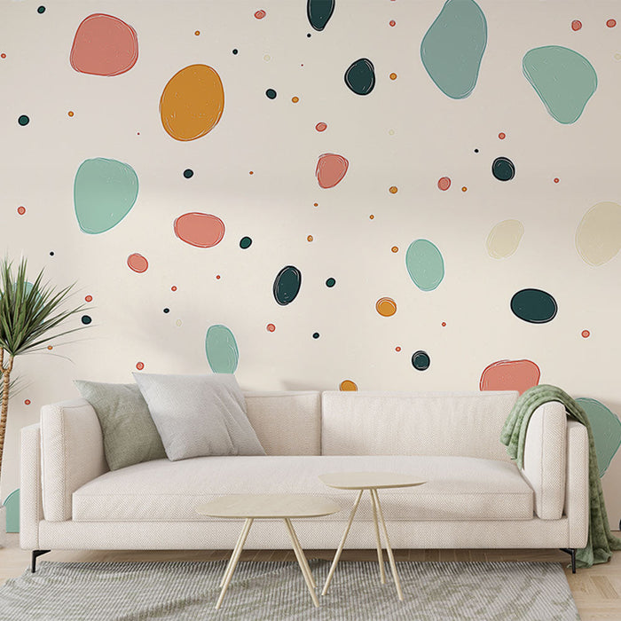 Mural Wallpaper colorful stains | Playful and modern pattern