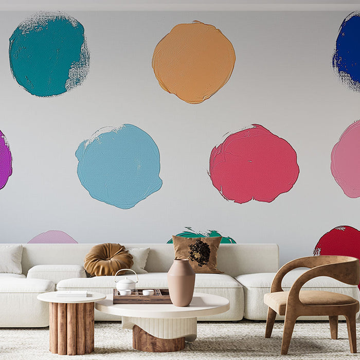 Fototapet paint stains | Farverigt mønster af abstrakte malingpletter