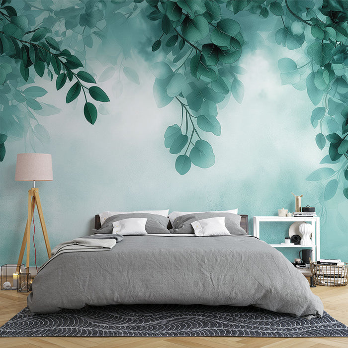 Tapet de tapet headboard | Verdure și ceață de spumă de mare