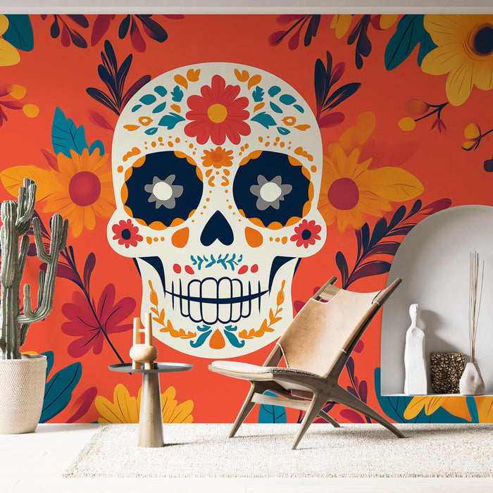 Тапет skull-head | Цветен и цветен фон