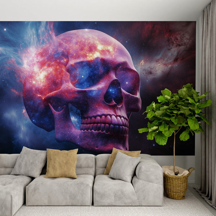 Muraaltapeet skull-head | Tähtede galaktika