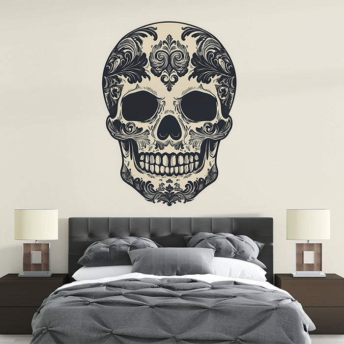 Mural Wallpaper skull head | Vintage patterns