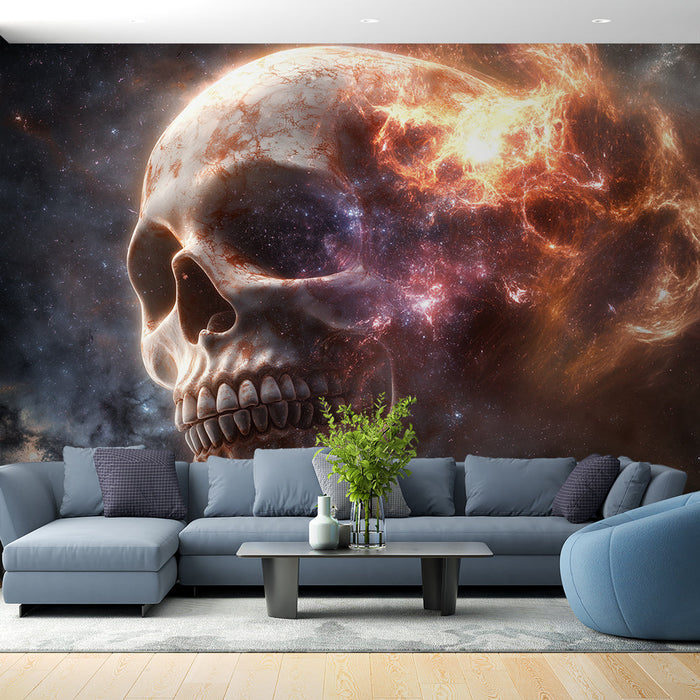 Carta da parati skull-head | Tema cosmico