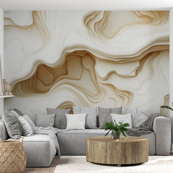 Тапет вълнообразна текстура | Модерен и елегантен дизайн