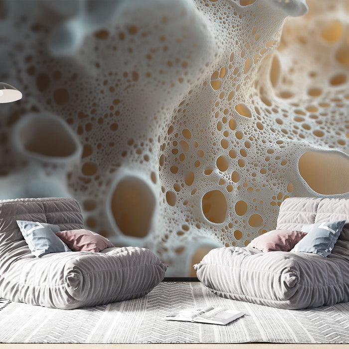Mural Wallpaper organic texture | Surface pattern with fluid and airy shapes
