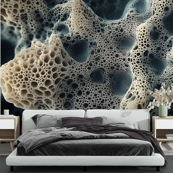 Mural Wallpaper organic textures | Pattern of embossed coral structures