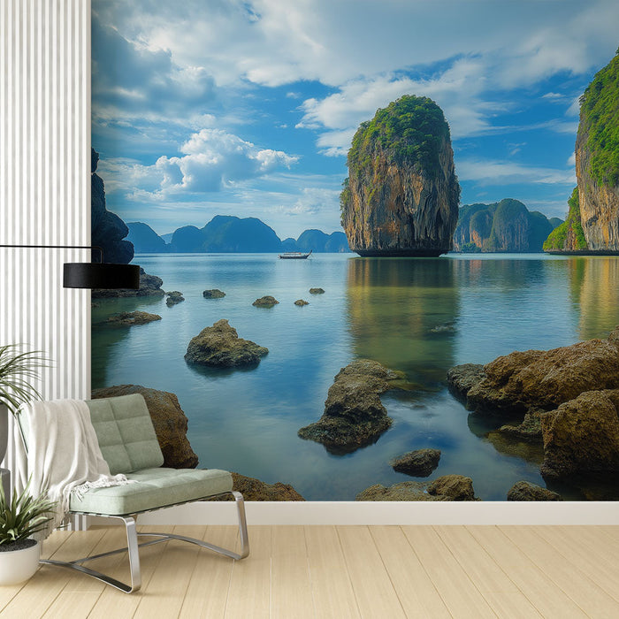 Muraaltapeet Tai | Rannikumaastik majesteetlike kaljuformatsioonide ja rahulike vetega