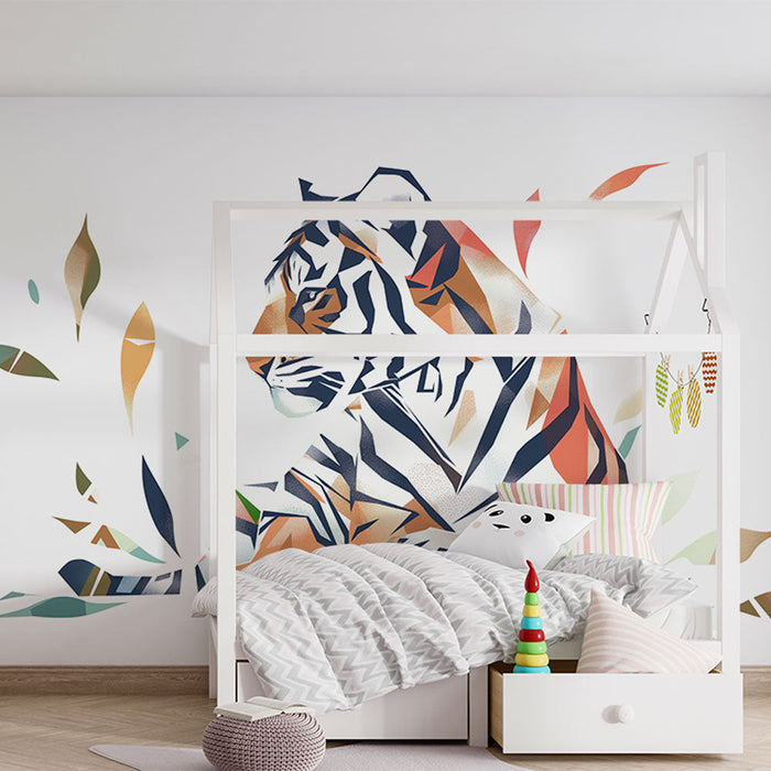 Papel de parede tigre | Desenho em tons pastel