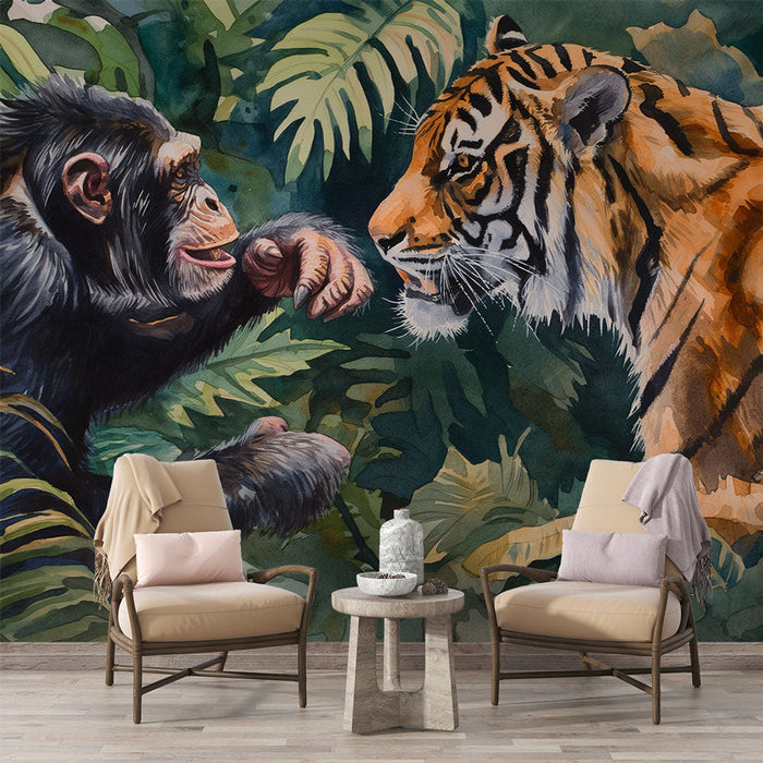 Seinapilt tiiger ja šimpans | Dialoog džunglis