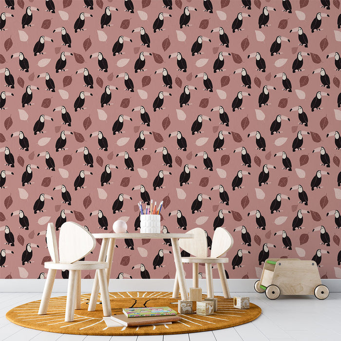 Fototapeet tukaan | Mänguline tukaanide motiiv pehmel taustal