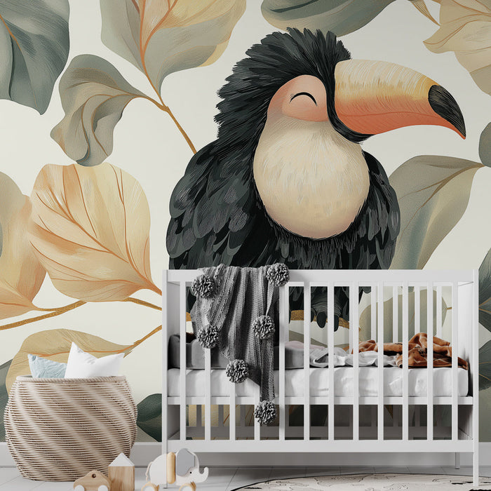 Fototapet tukan | Nasmejan tukan obdan s elegantnimi listi