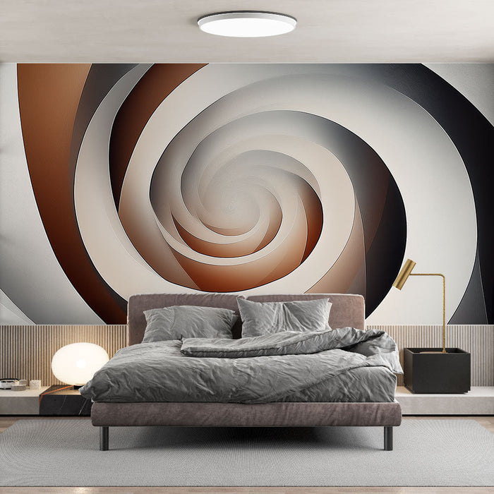 Tapeta vír | Tón v tónu abstraktní spirálový vzor