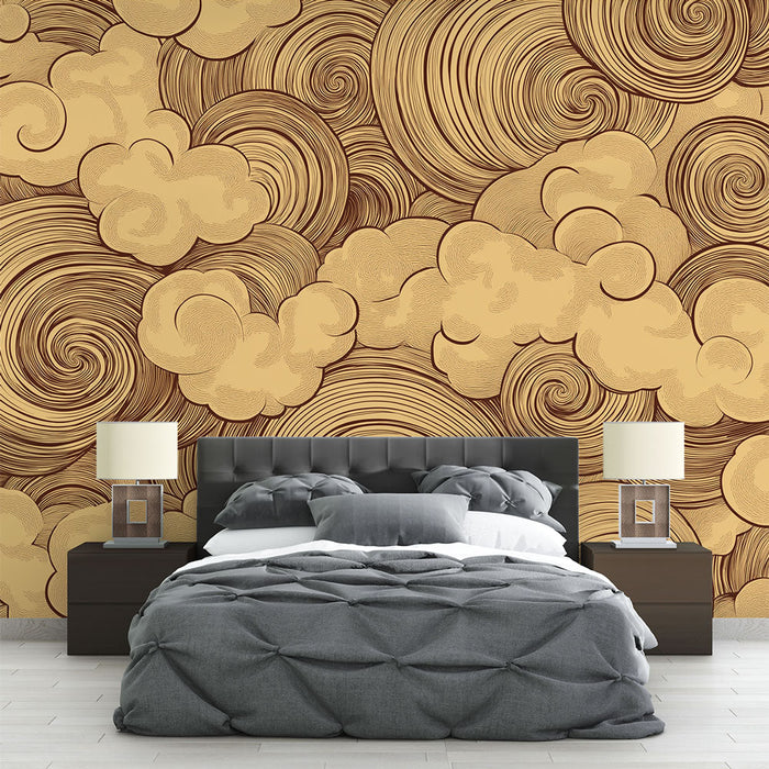 Tapet vartej | Model de nor caramel si vartej