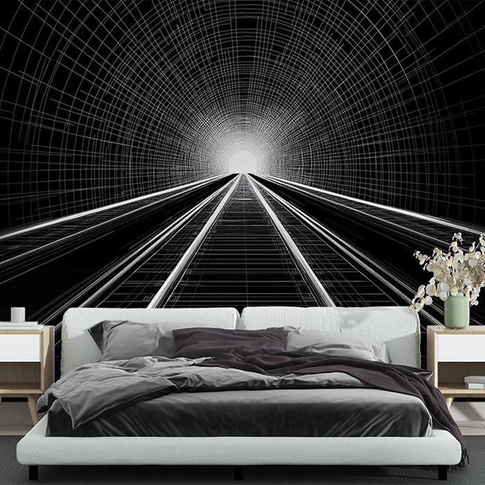 Tapeta tunelowa | Stylizowana wizja świetlistego tunelu