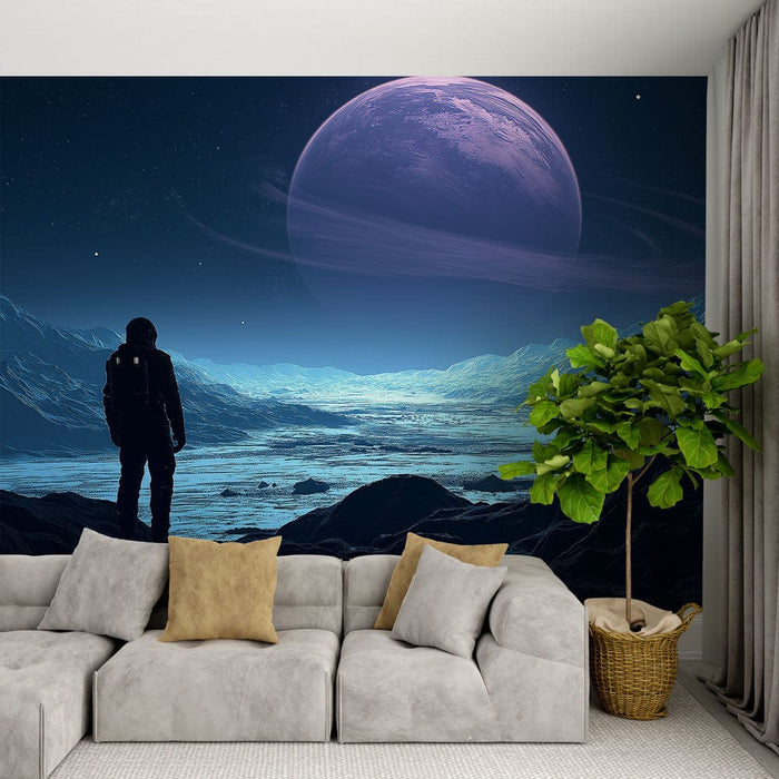 Tapeta svemir | Astronaut razmišlja o veličanstvenom planetu