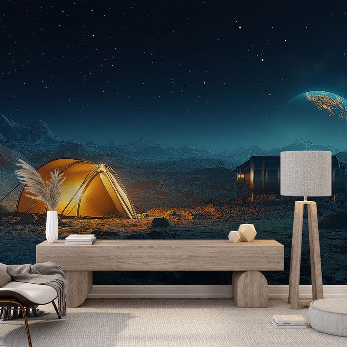 Muraaltapeet universum | Kuuvalgus telkimine tähtede all