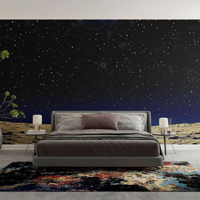 Carta da parati universo | Paesaggio lunare