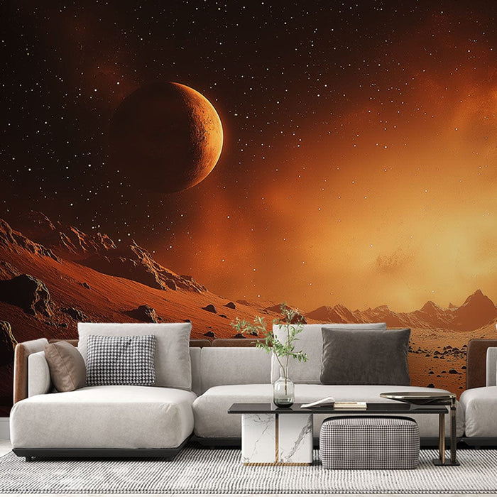 Universumi seinapilt | Marsi maastik tähistaeva ja kaugete planeetidega