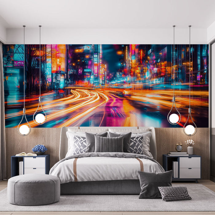 Tapeta urban | Svěží neonové noční město