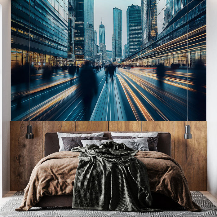 Fototapet urban | Dynamisk utsikt over en moderne by