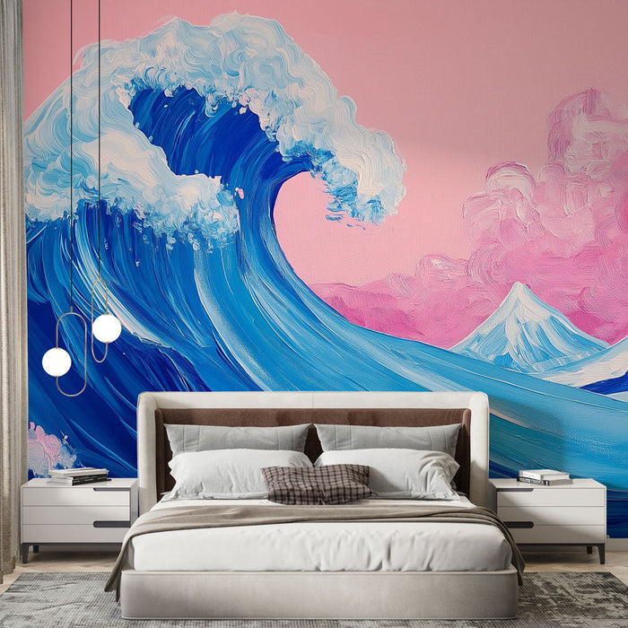 Fototapet japansk bølge | Maleri mellom land og sjø