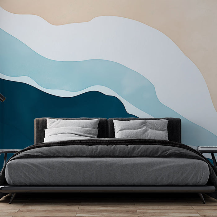 Mural Wallpaper akvatiske bølger | Abstrakt design inspirert av havet